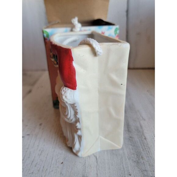 Ceramic paper bag Santa Claus face Mini xmas figure - Picture 2 of 7